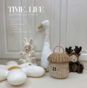 Nuevo bolso de casa pequeña de estilo nórdico, bolsa de ratán con setas, cesta de almacenamiento práctica para niños y bebés, jarrón de tiro de juguete - Product Image 4