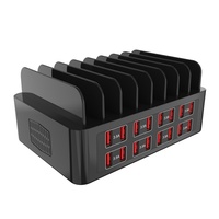 Station de charge de bureau haute puissance 150W Multi 16 ports Hub de chargeur USB Adaptateur de charge rapide pour iPhone pour Samsung pour Huawei