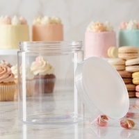 Pot en plastique PET de qualité alimentaire de 16 oz (500 ml) avec logo personnalisé pour les compléments alimentaires, les vitamines, les emballages de bonbons gélifiés