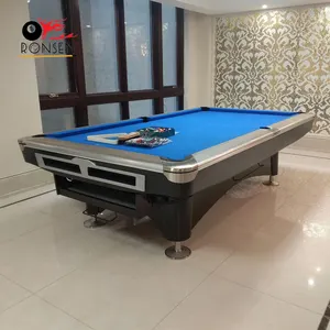 2024 Ronsen factory sales cheap price standard 9 ball tournament game pool table 7ft 8ft 9ft size with solid woods and slates
