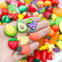 Gemengde fruitvormen bedels met metalen lus voor lunchtasrits