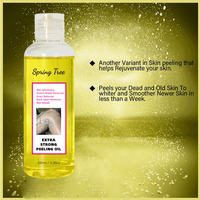 Huile de peeling liquide jaune super puissante, éclaircissante pour les coudes, les genoux, les mains, le corps, blanchiment de la mélanine, peau foncée, forte