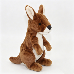 Peluche de Ciervo Marrón Sentado Realista Personalizado, Juguete de Peluche Suave de Ciervo con Bolsa Abdominal, Recuerdo de Vida Silvestre, Confortable de Tela Súper Suave - Product Image 4
