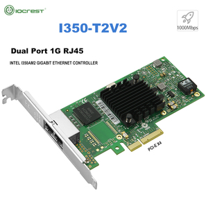 การ์ดเครือข่ายไร้สาย I350-T2V2 PCI-E X1 RJ45สองพอร์ตกิกะบิตอีเธอร์เน็ตภายใน1000 m/ 1G I350AM2การ I350-T2V2สต็อก - Product Image 4