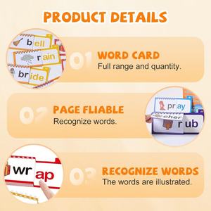Lire et rimer des livres à rabat avec des cartes flash phonétiques pour l'apprentissage des mots <span class=keywords><strong>de</strong></span> vue <span class=keywords><strong>de</strong></span> <span class=keywords><strong>la</strong></span> maternelle jeux <span class=keywords><strong>de</strong></span> <span class=keywords><strong>lecture</strong></span> éducatifs - Product Image 4