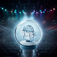 Bâton lumineux officiel BYEON WOO SEOK, logo BWS, design globe à neige, plastique bleu, coréen, convient à tous les âges