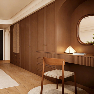 Armario de Dormitorio Tipo Vestidor, Estilo Vintage, Color Crema, Mueble de Almacenamiento Moderno para el Hogar - Product Image 4