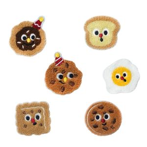 Nouvelles Patchs Brodés en Chenille Thermocollants et Autocollants Mignons (Biscuits, Pain, Œufs Frits, Donuts) pour Décoration - Product Image 2