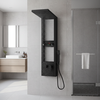 Vaguel Vente flash Luxe Vente chaude Panneaux de douche à cascade en acier inoxydable à LED pour salle de bain à montage mural