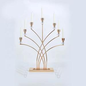 Candélabre en métal blanc de luxe support 1.2m de haut bougeoirs de mariage décoration de mariage de haute qualité électricité YAMAI marque - Product Image 4