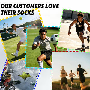 Chaussettes de course à compression avec logo personnalisé, haute qualité, en Spandex/Nylon, tricotées pour l'automne, pour le trail et le cyclisme, pour hommes et femmes, colorées - Product Image 5