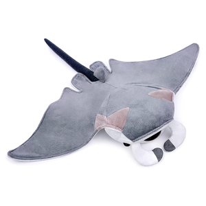 Peluche réaliste de raie guérisseuse grise, raie diable, raie aigle tachetée, raie manta, jouet en peluche souple de 19 pouces - Product Image 1