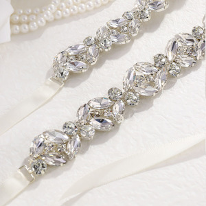Cintura nuziale trasparente e cristallina lucida cintura nuziale fascia per abito <span class=keywords><strong>da</strong></span> <span class=keywords><strong>sposa</strong></span> - Product Image 2