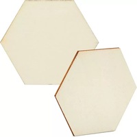 Tranches de bois fines rondes, carrées et hexagonales en buis, découpes en bois vierges pour projets d'artisanat de peinture manuelle DIY