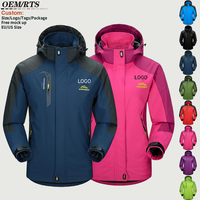 Dames Lichtgewicht Waterdichte Ski-jas Windjack met Capuchon Warme Winter Sneeuwjas Igana Softshell Regenjas Rits Buitengebruik Heren