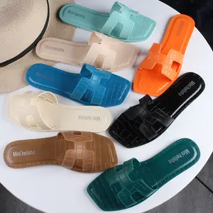 Summer fish mouth jelly sandals soft slide women ladies pvc slippers and sandal beach slippers flip flop for women