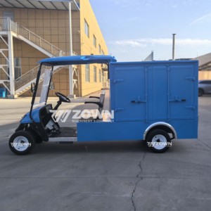 Carrito de golf eléctrico cerrado azul para entrega en almacén - Product Image 6