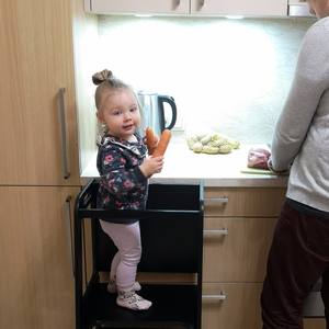 Tour d'apprentissage en bois tour d'enfant en bas âge aide de cuisine enfants chaise haute écologique moderne en bois massif bébé <span class=keywords><strong>Roking</strong></span> chaise bois 10 pièces - Product Image 5