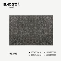 BACKTO Türkischer Importierter Tufting-Teppich im Vintage Persischen Stil Luxuriöses Hochwertiges Blumenmuster für Wohnzimmer Sofa Schlafzimmer