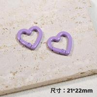 En forme de coeur bricolage métal mousqueton comptage anneau Clip fermoir Style Simple porte-clés accessoire pour couture bijoux pendentif