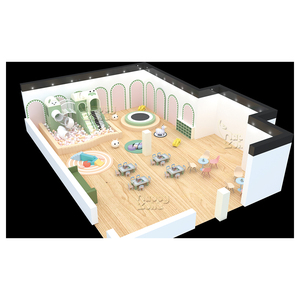 Aire de jeux intérieure miniature commerciale personnalisée pour café, ensemble de jeux doux de haute qualité en <span class=keywords><strong>bois</strong></span> avec piscine à balles, <span class=keywords><strong>toboggan</strong></span> et structure d'escalade - Product Image 4