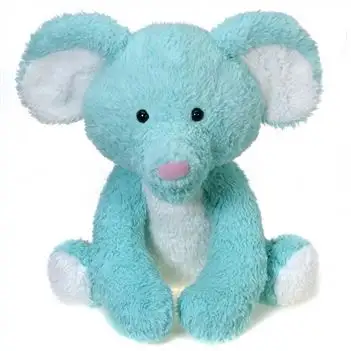 CE/ASTM2024卸売カスタマイズされた緑の象のぬいぐるみぬいぐるみぬいぐるみかわいいふわふわ象の快適な赤ちゃん