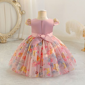 Vestido de princesa de tul hinchado con lazo <span class=keywords><strong>para</strong></span> niñas pequeñas Fiesta de primer cumpleaños <span class=keywords><strong>Bautizo</strong></span> y celebración de ocasiones especiales - Product Image 6