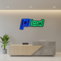 Enseigne lumineuse LED personnalisée, lettres rétroéclairées LED, panneaux LED pour entreprises, enseigne lumineuse LED pour intérieur/extérieur, lettres en relief