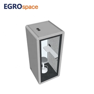 EGROspace Modern Commercial Acoustic Cabin Privacy Work Soundproof Movable <strong>Telephone</strong> Booth Office Pod - Product Image 5
