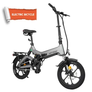 HITWAY Folding Mini 16Inch Electric Bike 36V EU Stock Ebike with Seat Fast Delivery Long Range for Adult City Sports