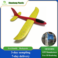Circfoam 48cm Grand Avion à Roulettes en Mousse pour l'Extérieur, Jeu de Sport Volant pour Enfants de 2 à 14 Ans, Unisexe