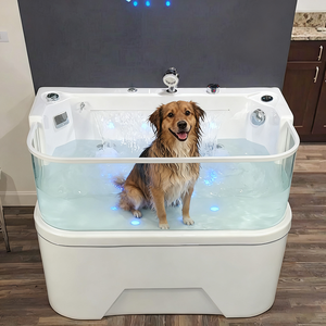 Moderno multifunzionale portatile Pet toelettatura bagno idromassaggio a forma di rettangolo Dog Spa vasca regolabile surf massaggio caratteristiche - Product Image 1