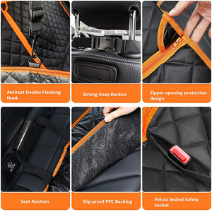 Funda Impermeable para Asiento de <span class=keywords><strong>Coche</strong></span> para Perros, Alfombra de Viaje para Mascotas, Transportín de Malla, Hamaca para <span class=keywords><strong>Coche</strong></span>, Cojín <span class=keywords><strong>Protector</strong></span> con Cremallera y Bolsillo - Product Image 3