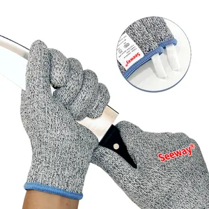 Seeway EN388 No Cut Gloves Anti Cutting Level 5 Resistant Safety Work Gloves