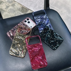 Funda para iPhone 17 Pro Max, Diseño de Pliegues con Revestimiento de Lujo para Mujeres y Chicas, Carcasa de TPU para iPhone 15, 16, 17 Pro Max - Product Image 2
