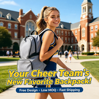Sac à dos scintillant personnalisé et coloré pour équipe scolaire, avec logo brodé, idéal pour les pom-pom girls, la danse et la gymnastique 2026