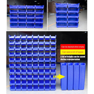 LEADLOONG V3 Boîte de rangement bleue 12pcs 11x5x5 pouces Plastique Bacs de <span class=keywords><strong>garage</strong></span> Pièces détachées Étagère de rangement de bureau Taille 27.6*13.9*12.8cm - Product Image 5