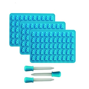 แม่พิมพ์ซิลิโคนรูปหมีกัมมี่ 50 ช่อง แบบไม่ติดกระทะ ปลอดสาร BPA เกรดอาหาร แพ็ค 3 ชิ้น คุณภาพพรีเมียม ขายดี - Product Image 1