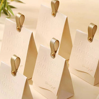 Geschenktaschen mit hölzernen Ring Champagner-Süßigkeiten Papiertüte Schokolade Geschenkbox Verpackung Hochzeit Gunst Geschenke für Gäste Geburtstag Party