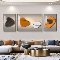 Ensemble d'art mural moderne minimaliste de luxe, 3 tableaux abstraits de cerfs sur toile pour le salon, fond de canapé, décoration intérieure