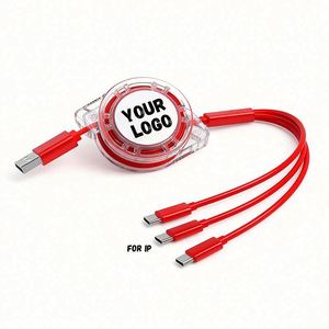 Cable de Carga Rápida 3 en 1 con Logotipo Promocional, Cable de Carga Múltiple C, Color Azul, Regalos Promocionales Personalizados - Product Image 4