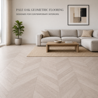 Plancher décoratif en stratifié Yamal 1214x304x10mm pour décoration intérieure, grade d'émission ENF, système de pose à clipser, rainures en V sur quatre côtés