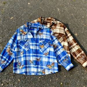 Camisa de Franela de Algodón para Hombre, Personalizada, Antiarrugas, de Manga Larga, para Otoño, de Alta Calidad, Estilo Urbano, con Estampado - Product Image 1