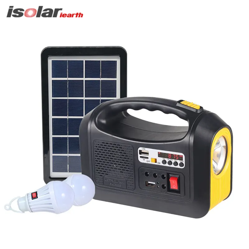 Solar Led Lighting Kit Pencahayaan Dalam Ruangan Portabel Tata Surya Isi Ulang