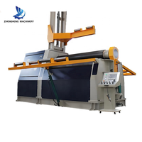 Máquina de Rolado de Placas CNC Automática de Alta Precisión W12-12x2500 con Soportes Verticales y Laterales para el Doblado de Chapas