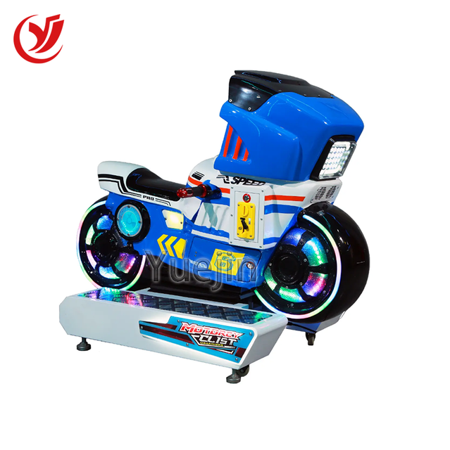 Experience the thrill of motorcycle driving at this indoor coin-operated motorcycle simulator arcade game machine