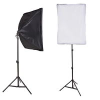 Équipement photographique Studio Photo Soft Box Kit Vidéo Support de lampe à quatre capuchons Éclairage avec 50x70cm Softbox Photo Box
