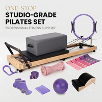 Set de Pilates Reformer con Tabla de Salto, Corrector de Columna, Caja Larga y Paquete de Accesorios para Entrenamiento de Cuerpo Completo en Casa o Estudio