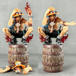 <span class=keywords><strong>Figurine</strong></span> Anime <span class=keywords><strong>Portgas</strong></span> <span class=keywords><strong>D</strong></span>. <span class=keywords><strong>Ace</strong></span> Effet Flamme 28cm en Pose Accroupie avec 2 Têtes et Mains Remplaçables – Jouet de Collection, Cadeau - Product Image 1