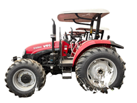 Tracteur agricole 4x4 neuf de 80 CV à moteur diesel avec auvent pare-soleil pour l'exportation